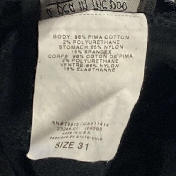 Adriano Goldschmied Maternity Jeans Womens 31 Black Corduroy Pea in a Pod Pants - Picture 14 of 14